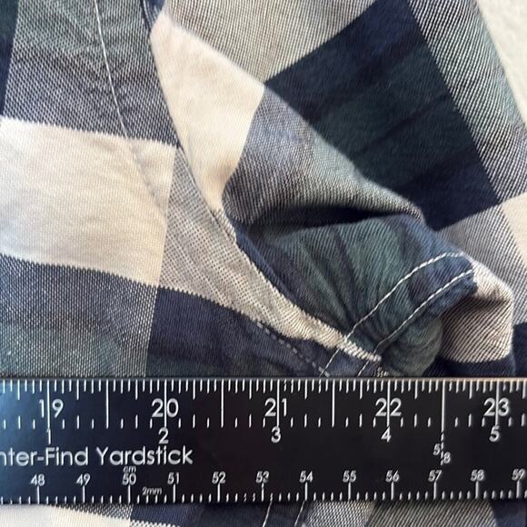 J. Crew Plaid Blue and Green Casual Button Down Shirt Large - Picture 5 of 8